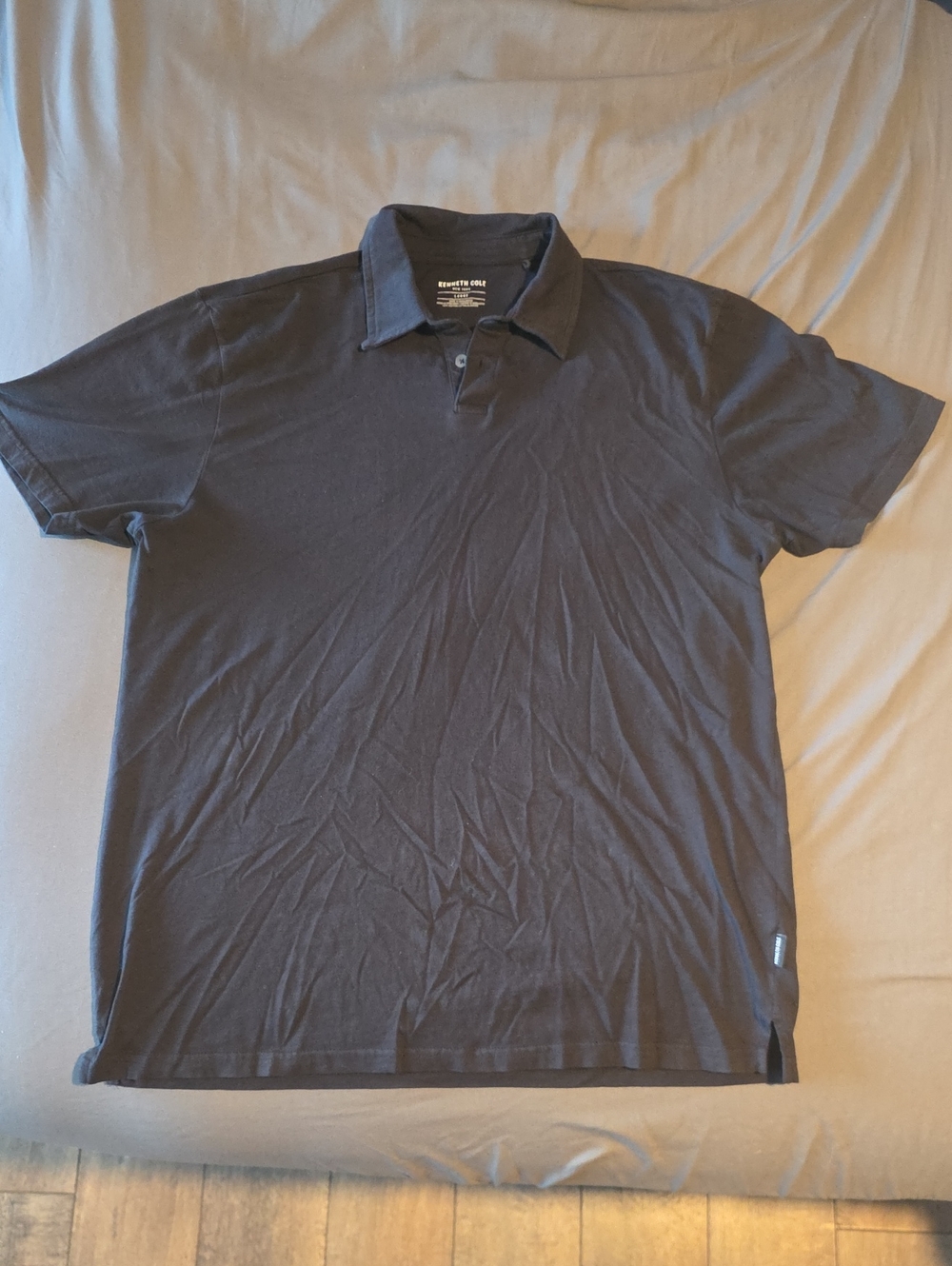 Kenneth Cole Black Short-Sleeve Polo